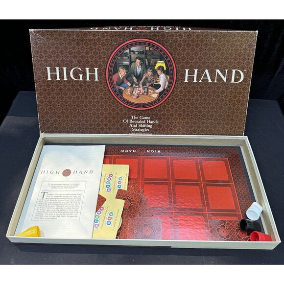 High Hand Milton Bradley Board Game Vintage 1984 Complete